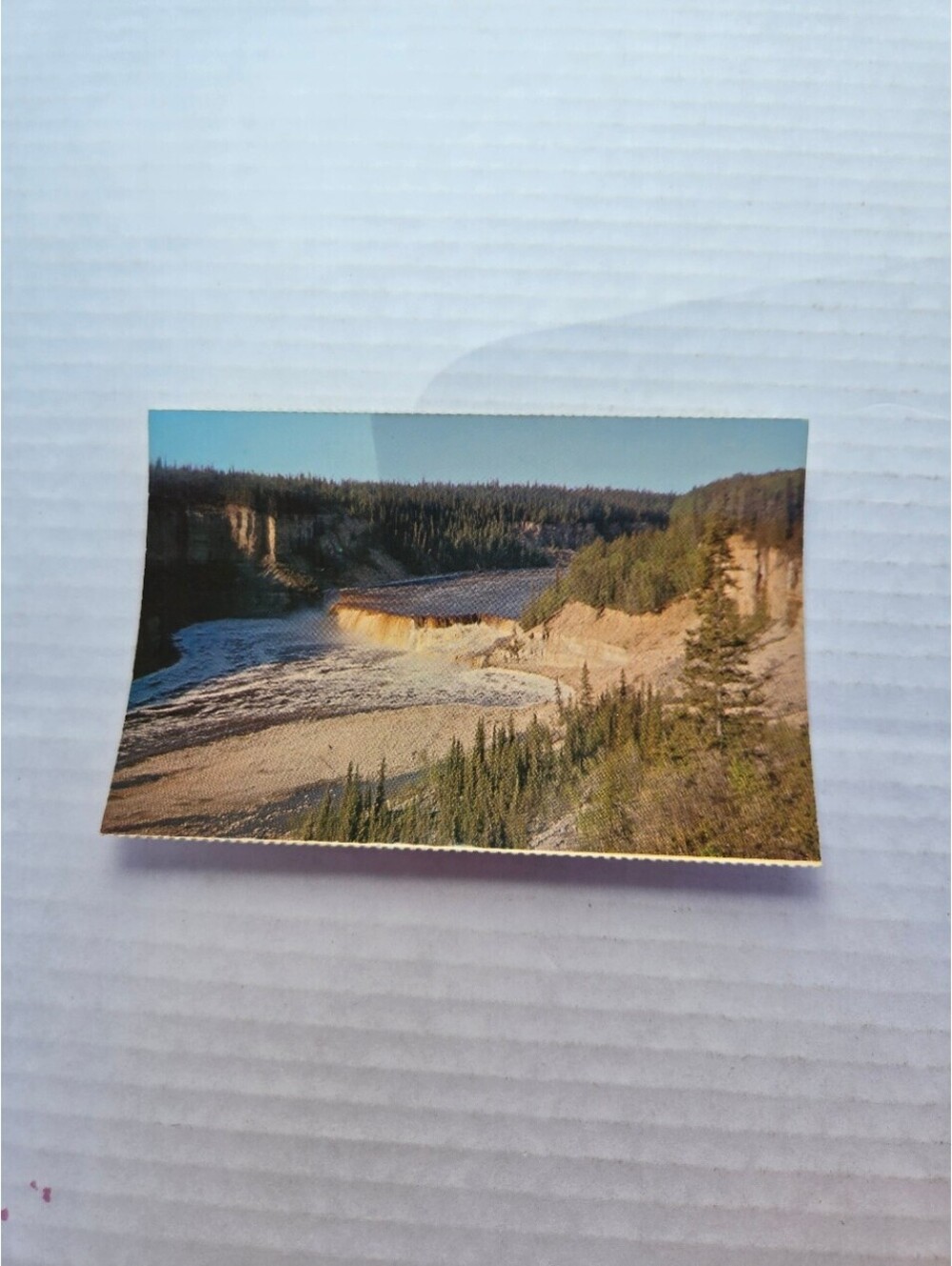 Vintage Louise Falls Hay River Northwest Territories Postcard Prismoflex Canada
